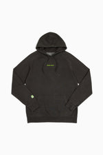 Black hoodie with the words "Shake Shack" centered below the neck and an embroidered Shake Shack logo on the right sleeve